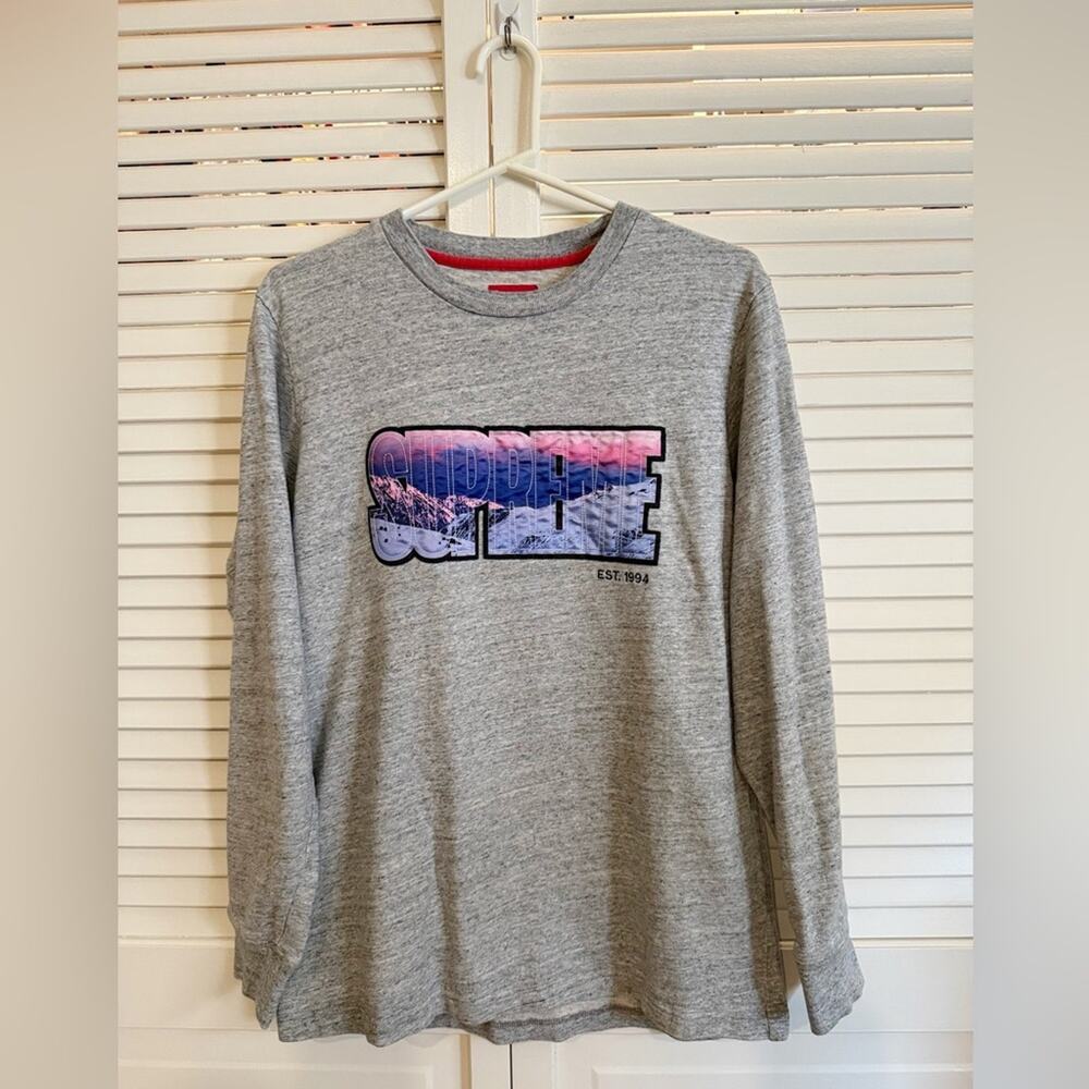 Supreme FW15 Summit Grey Long Sleeve Top